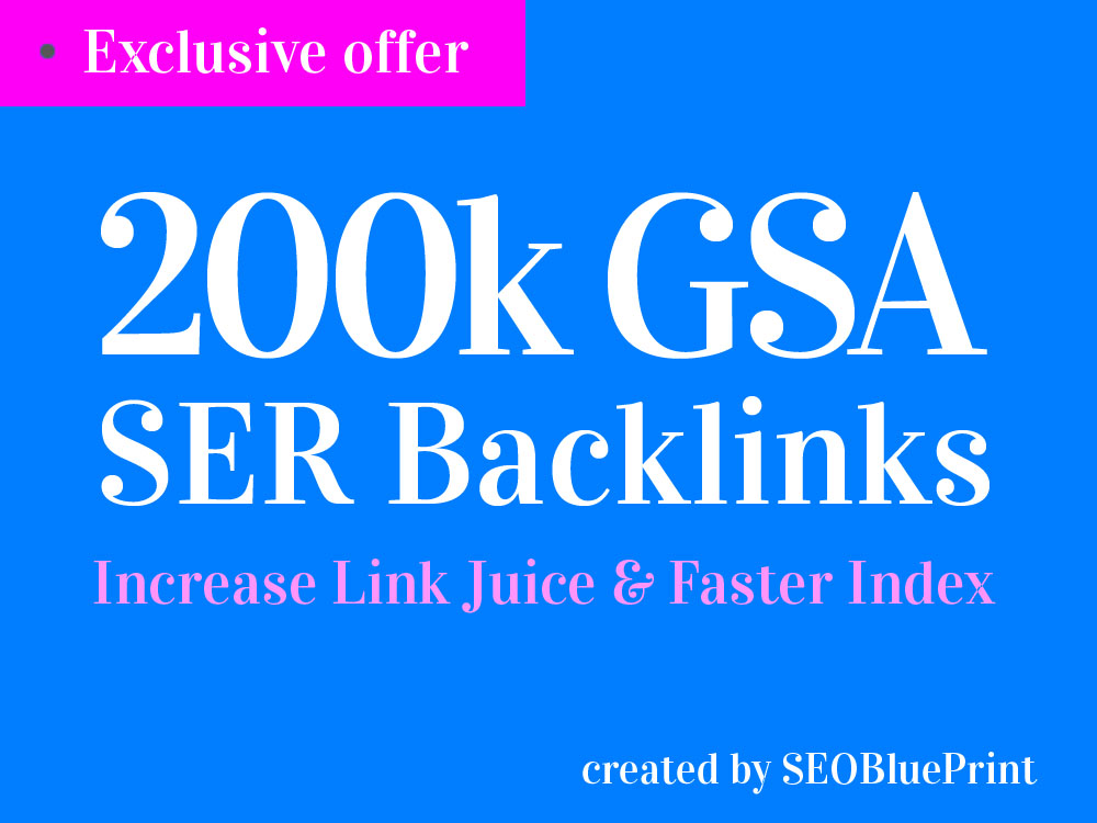 400000 Gsa Ser Backlinks For Increase Link Juice And Faster Index On