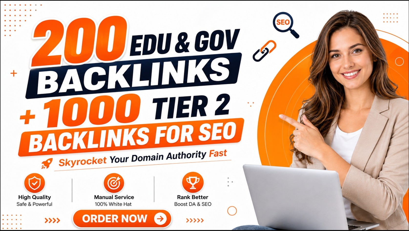 GET 200 Authority EDU GOV Links + 1000 Tier 2 Backlinks
