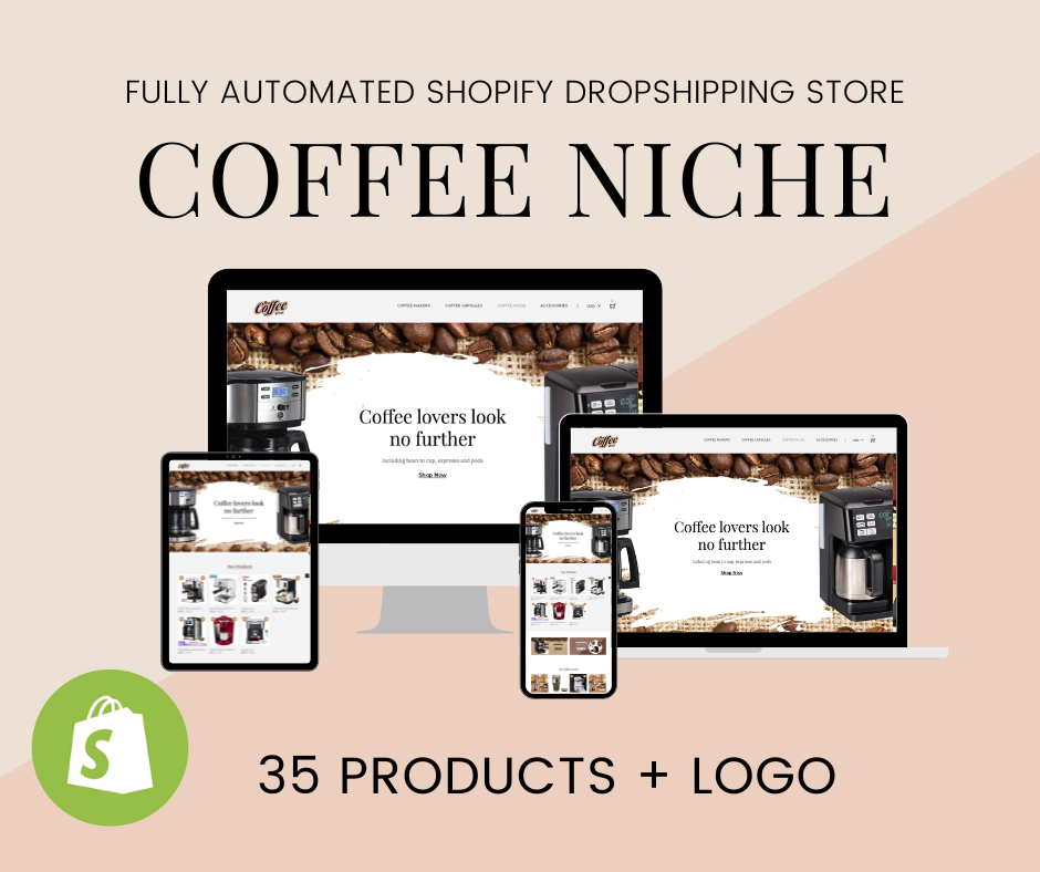I SELL COFFEE NICHE Fully Automated Shopify Dropshipping Business Store capuccinos. com