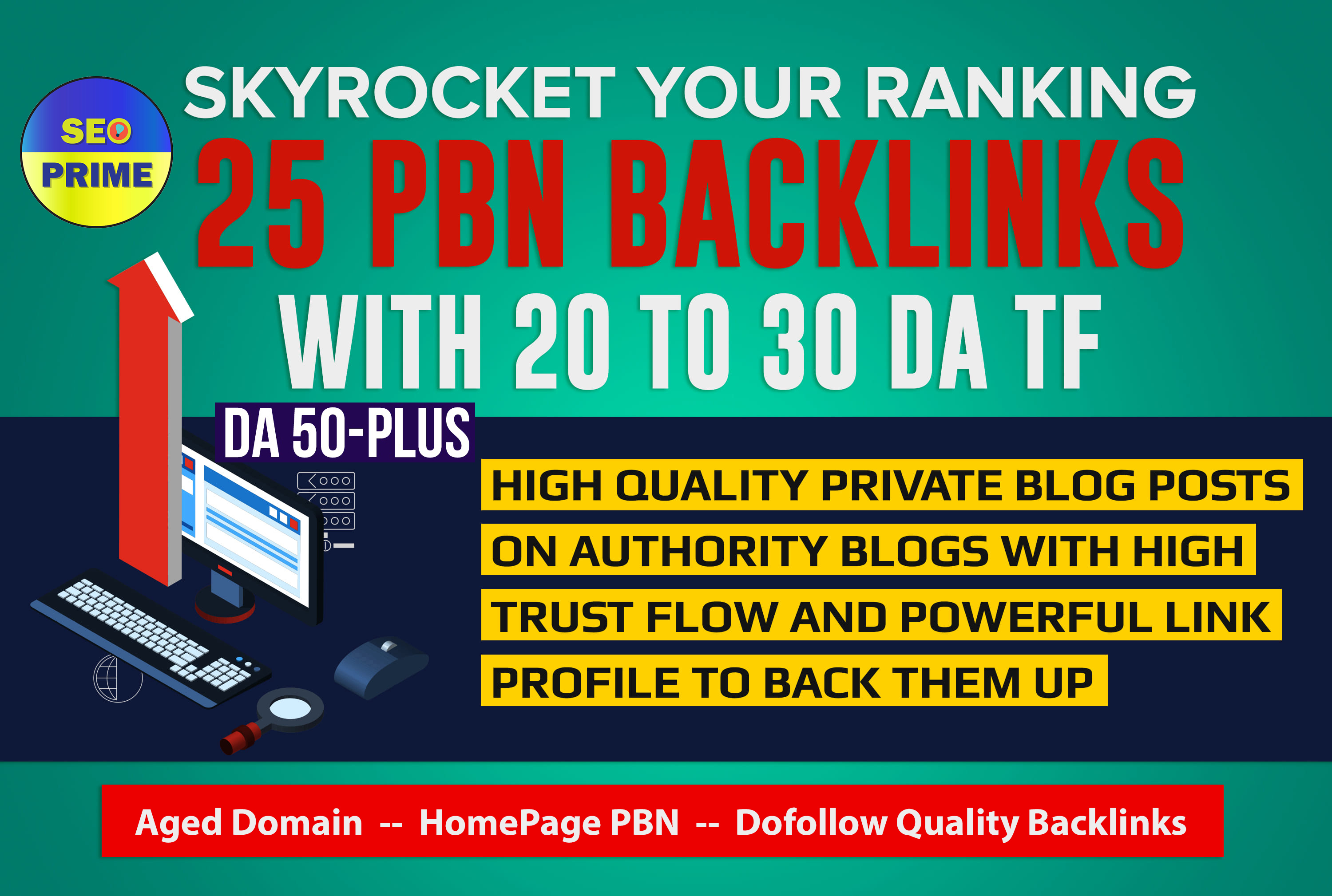 25 Aged Homepage PBN Backlinks having DA50+ High Metrics & Low Spam Score