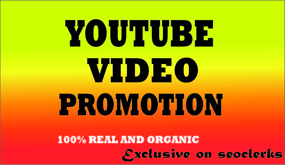  ORGANIC YOUtube PACKAGE Promotion with SAFE USER and Non-Drop 