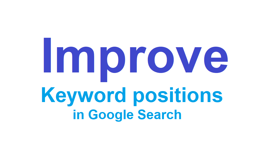 Improve SEO positions for a specific keyword