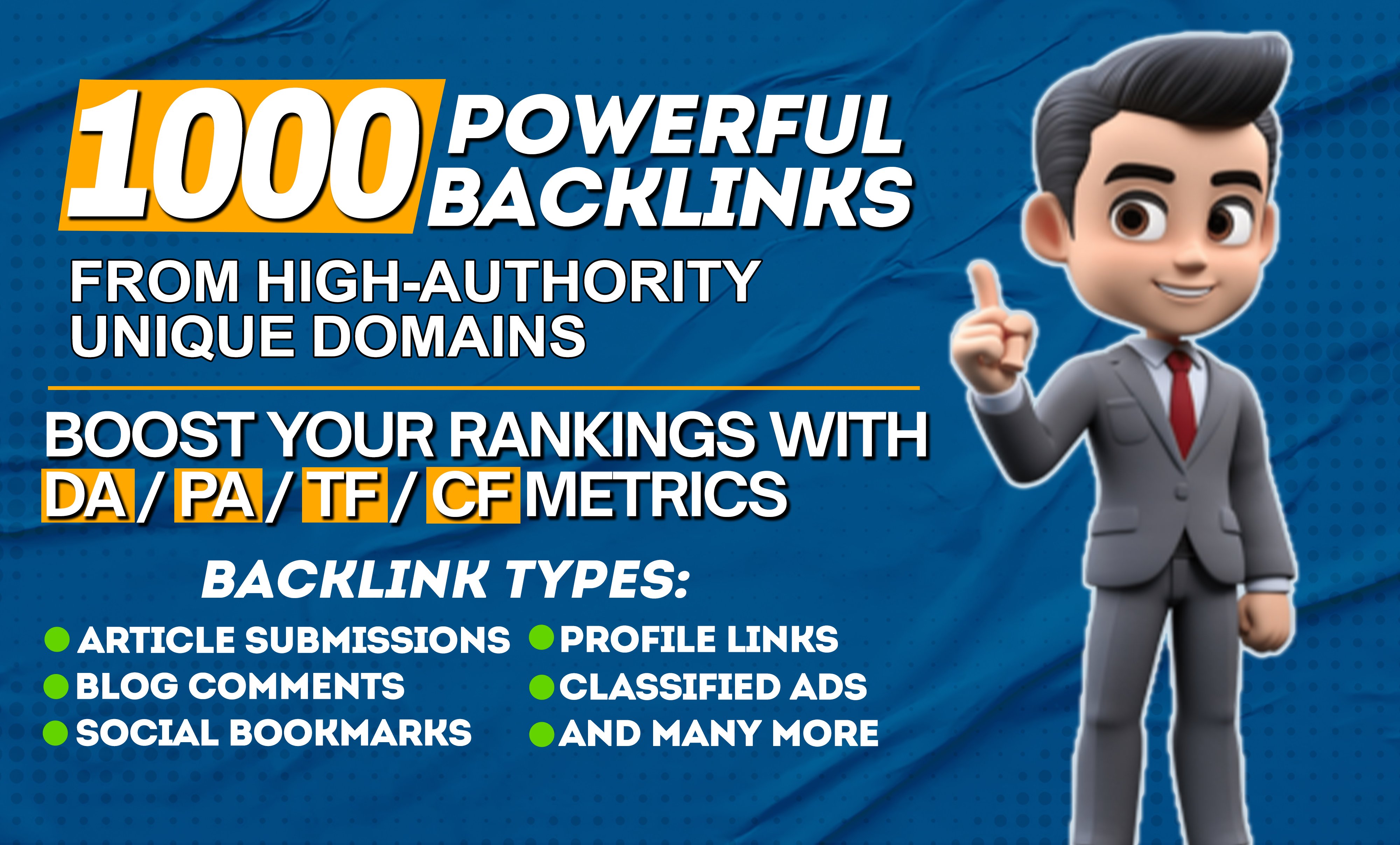 Boost Your SEO Power with All in one 1000 High-Author...