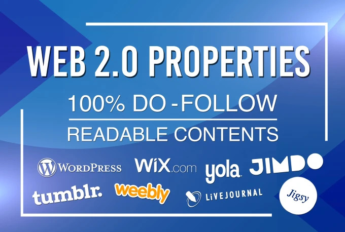 BOOST YOUR SERP by Building 10 WEB 2.0 in High Authority Platforms