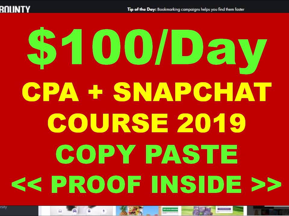 Make 100 USD Day With Cpa On Snapchat 2019