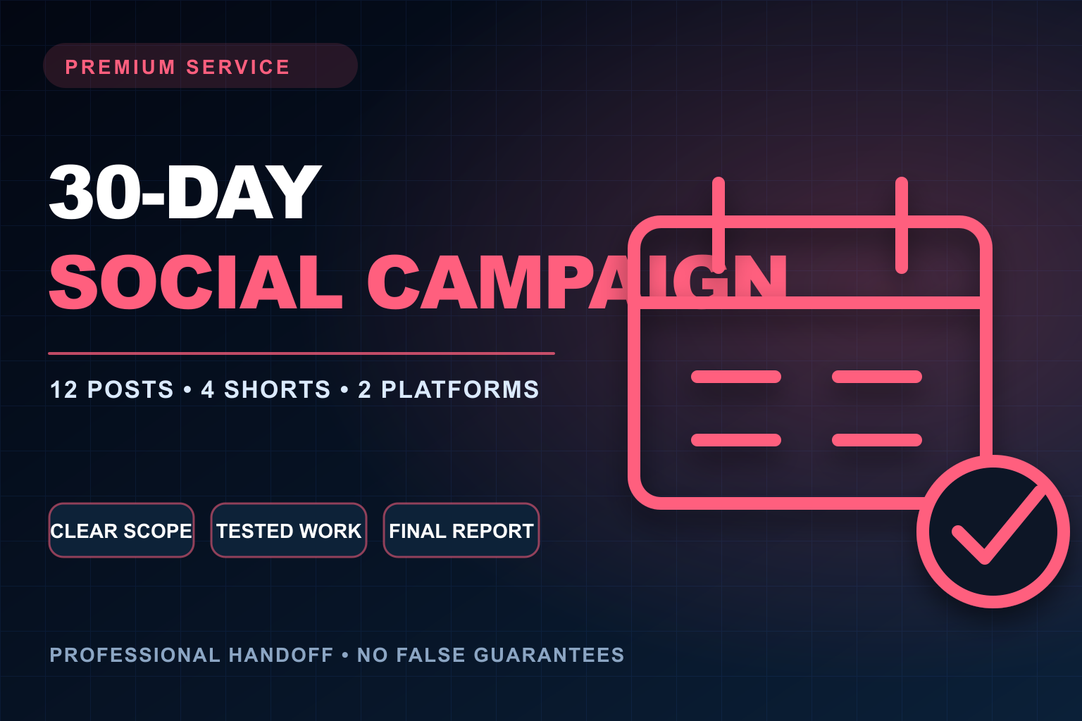 I will run a 30 day content and community campaign for your business