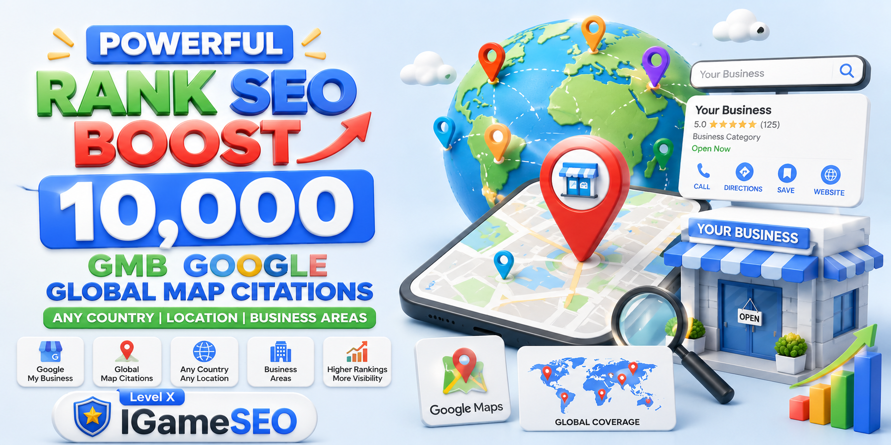 Powerful Rank SEO Boost 10,000 GMB Google Global Map ...