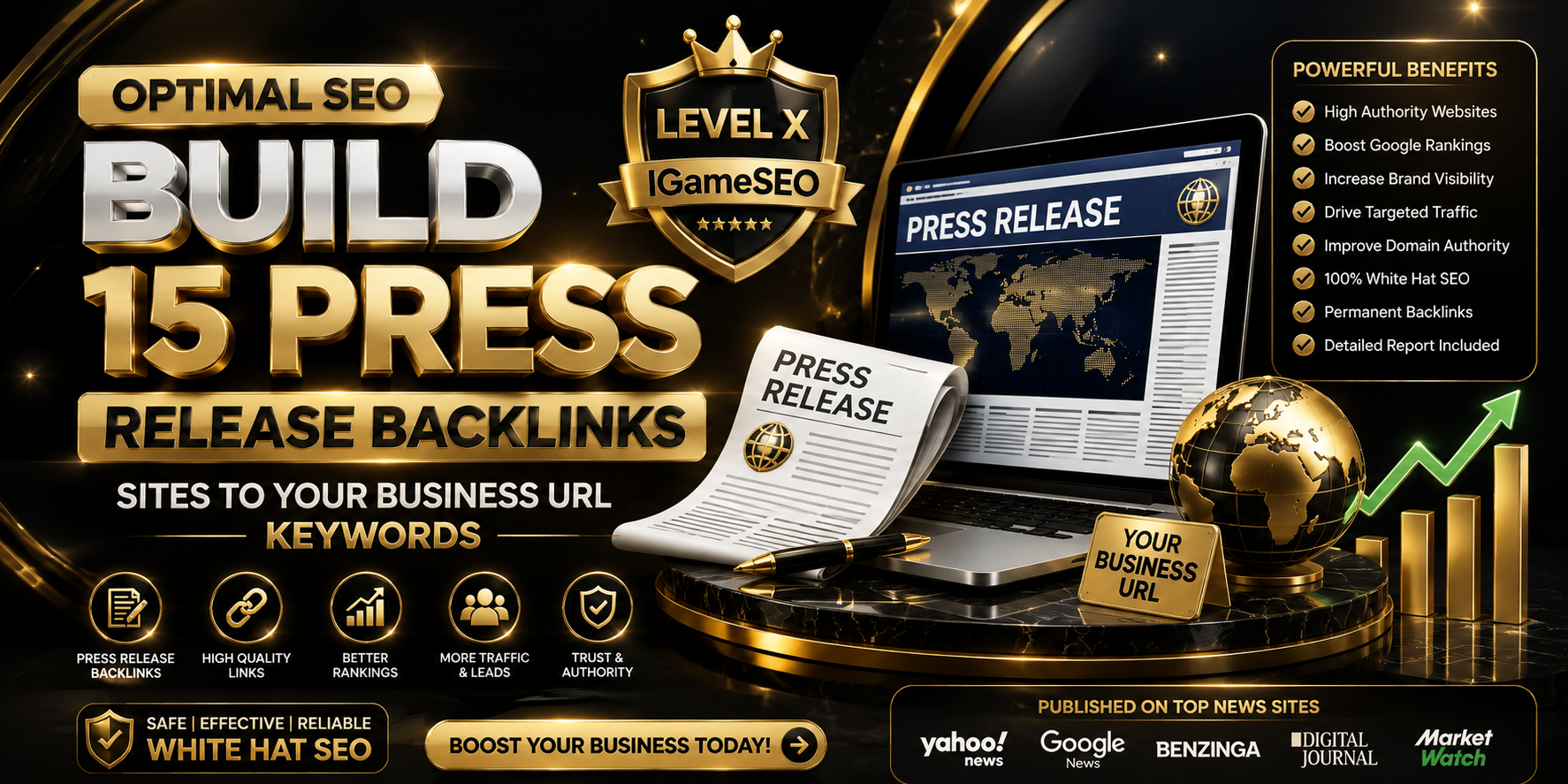 Optimal SEO Build Write 15 Press Release Backlinks Si...