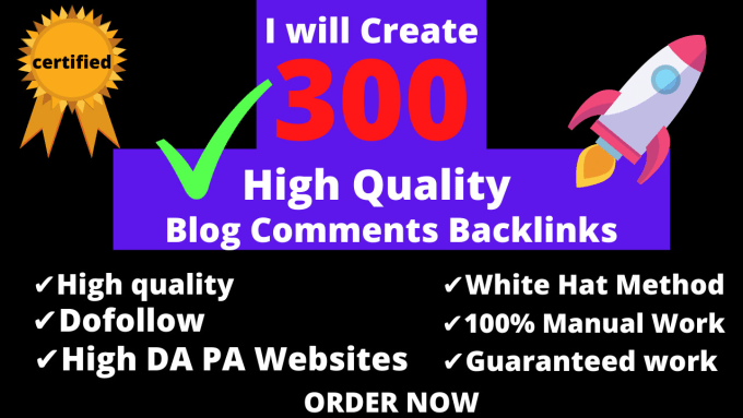 Do 300 Blog Comments Panda & Penguin Safe Backlinks High TF CF DA PA