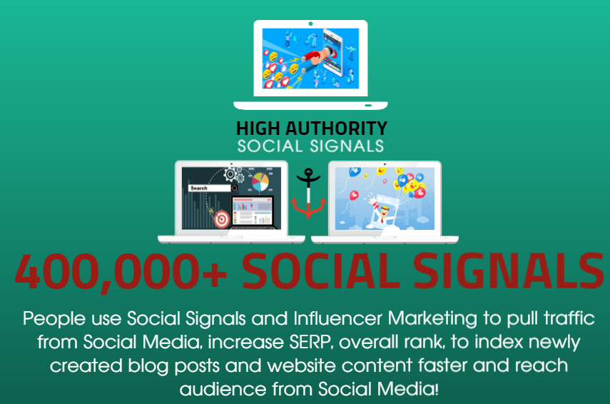 GET 400,000 SOCIAL SIGNALS, 15 SHOUTOUTS - HIGH AUTHORITY PAGES, 15 BACKLINKS FOR TRAFFIC, SEO, RANK