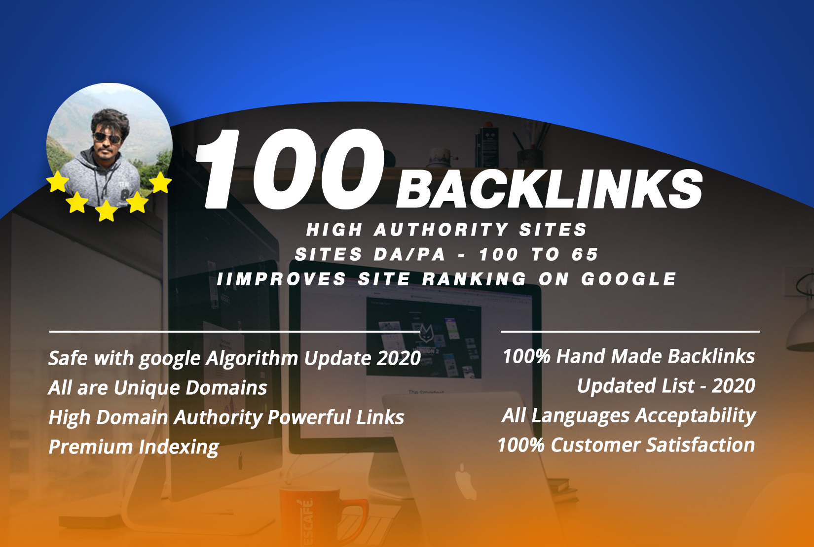 I Will do 110 high Domain authority backlinks For ranking Higher in google