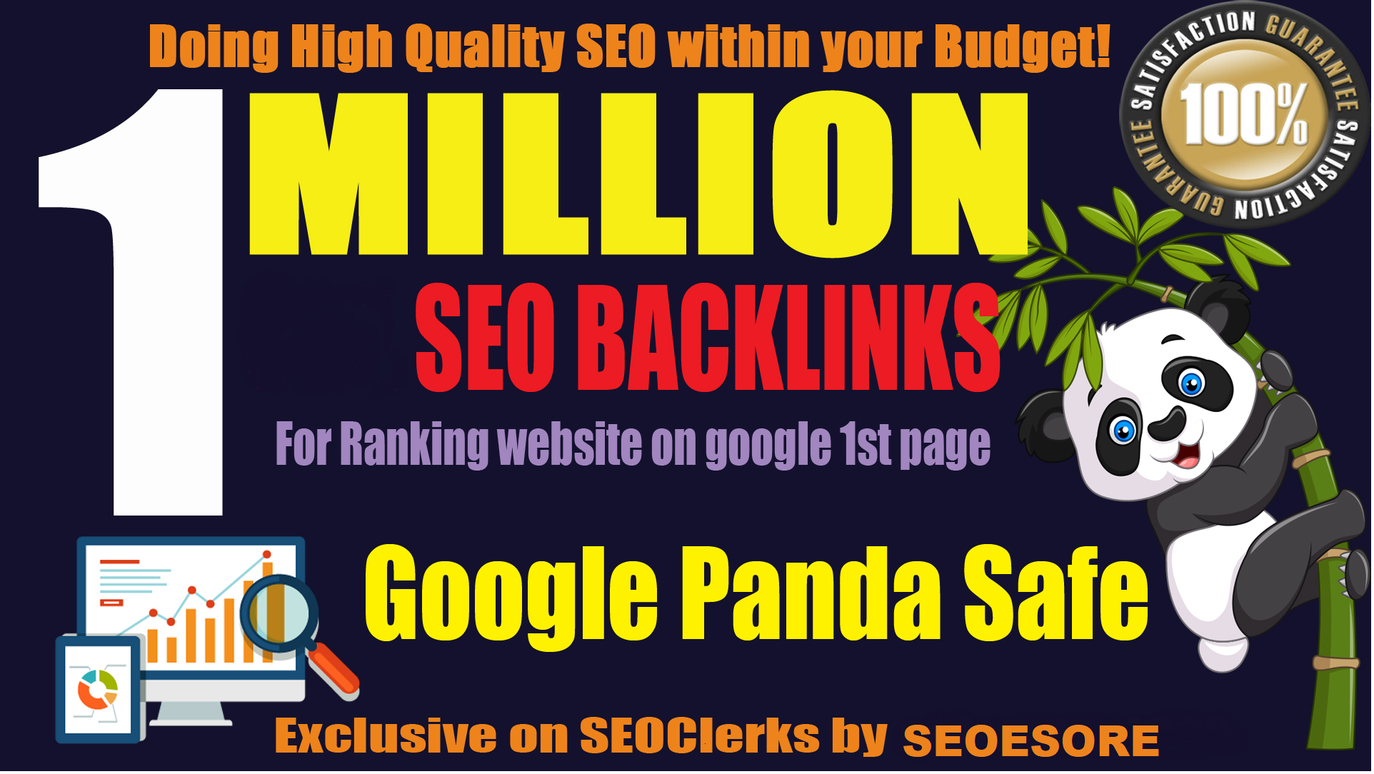 build 1 million backlinks for your url/s and keyword/s