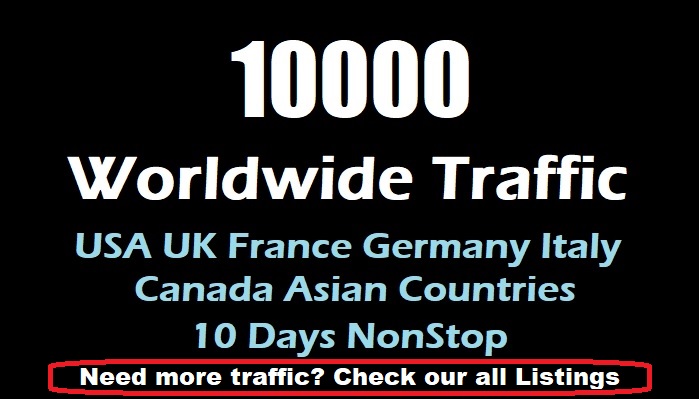 10000 Web Traffic to your website url or link 