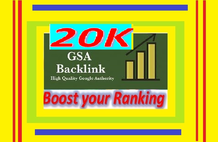Create & Provide 20k+ GSA UNIQUE BACKLINKS for Your Website ranking