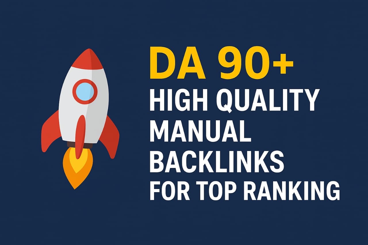 Provide 5 High Quality DA 90+ Manual Backlinks for SEO Ranking