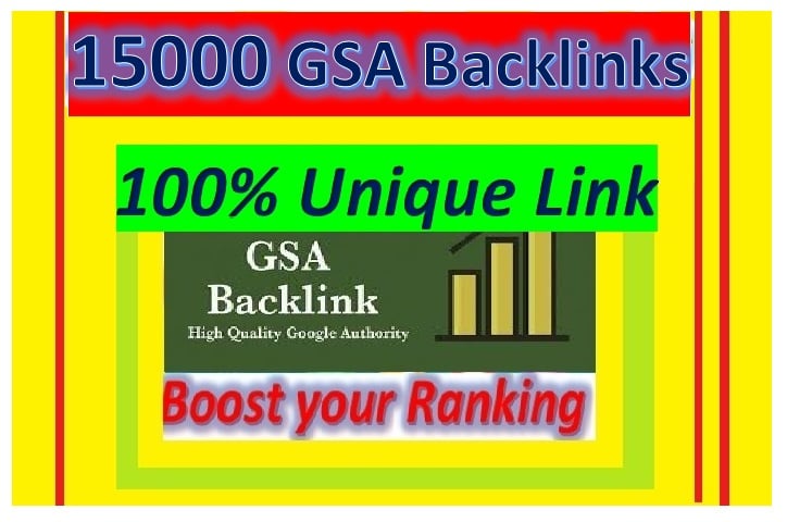 Create 15000+ Unique GSA Backlinks for your website ranking help