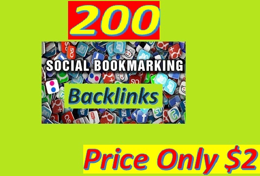 Create 200+ Social Bookmarking Backlinks helps to increase your website ranking 