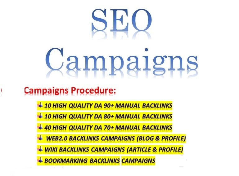 Provide SEO Campaigns Through High Quality Backlinks ...