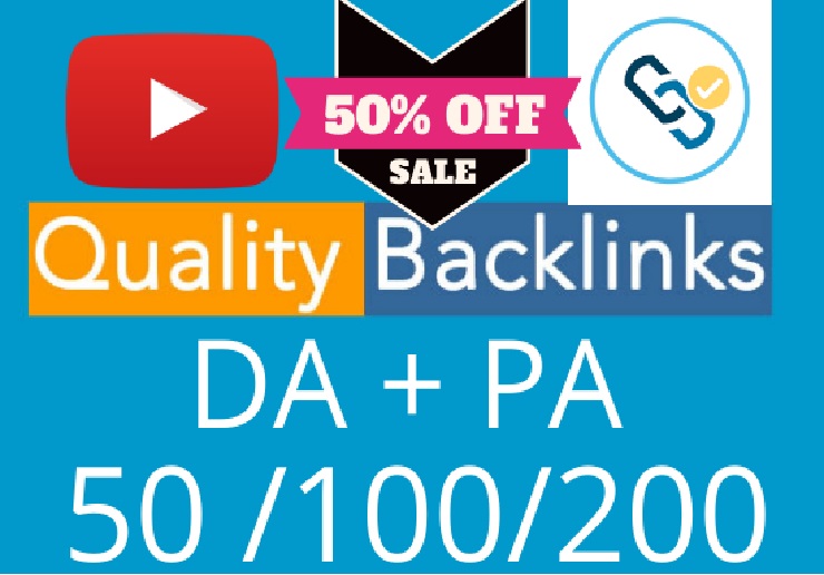 I will do manually 50 quality backlink for website and youtube video