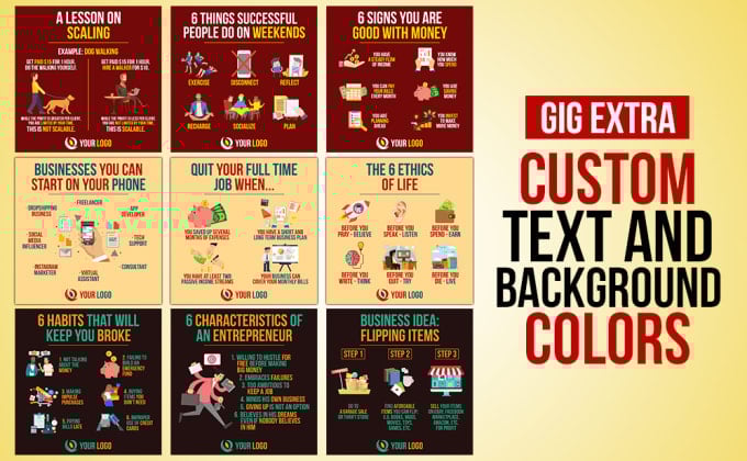 We will design business success tips infographics for Instagram