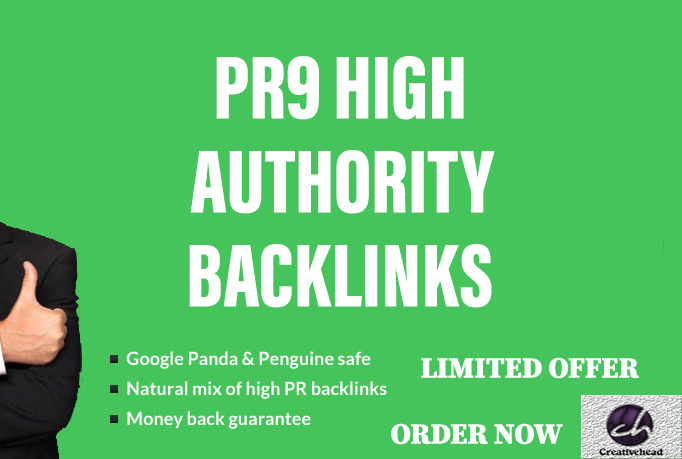 100 PR9 Backlinks from top sites only