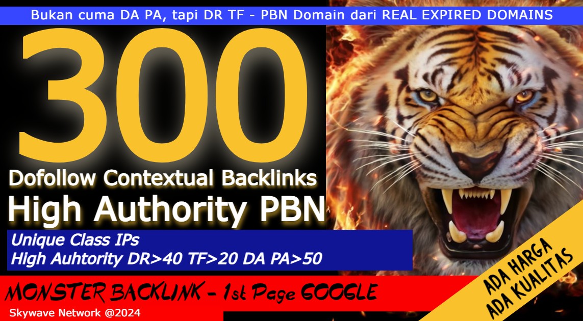 300 PBN Monster Full Power Backlinks 1st Page Google