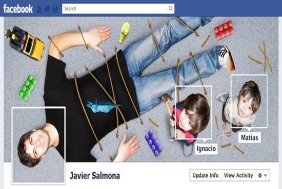 I will Combine facebook cover and profile picture