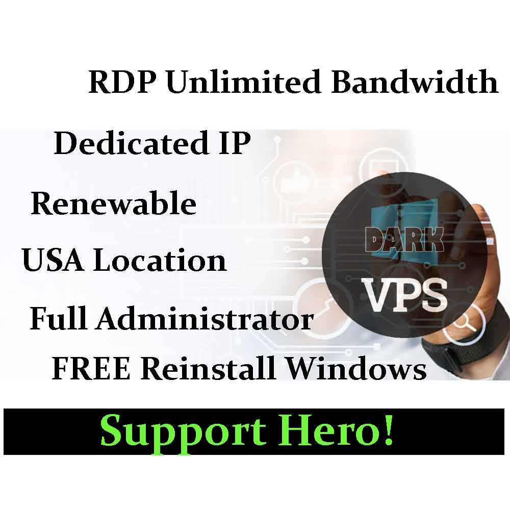 Renewable Windows VPS / RDP 1GB RAM - 30GB SSD - USA