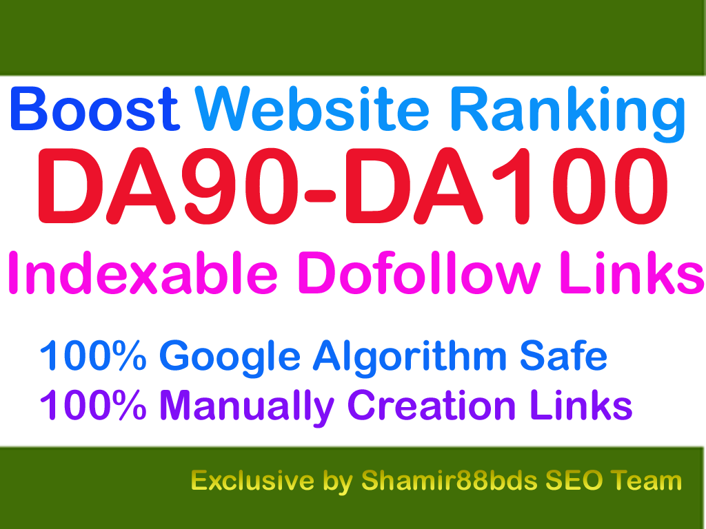 Indexable 22 DA90-DA100 Best Dofollow Links - Qty 3 - Buy 3 Get 1 Free
