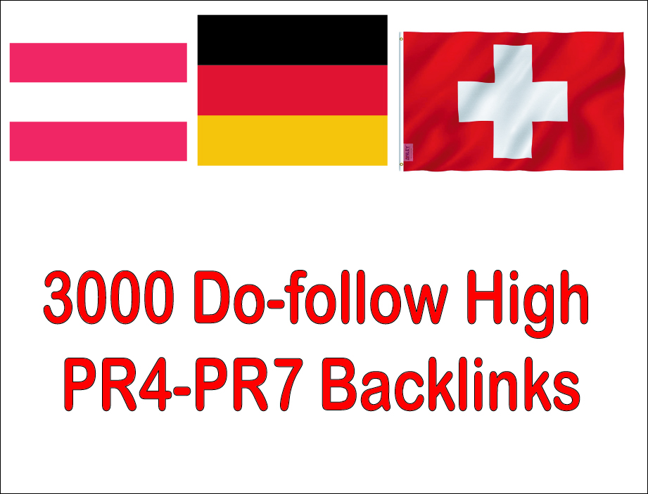 Get 3000 Do-follow High Authorized Google Dominating german, austria, switzerland Backlinks