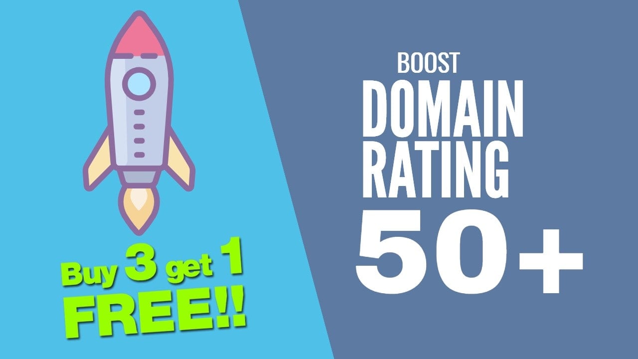 I will increase your domain rating DR 50 plus with se...