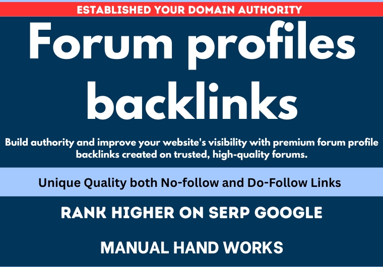Create 360 High Quality SEO Forum profiles backlinks Backlinks