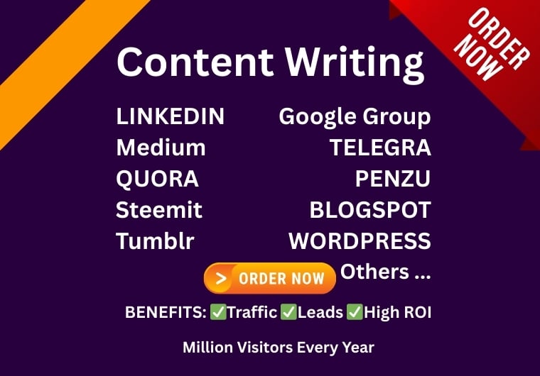 Write Publish Manual 20X content writing on any Tumblr Linkedin Quora