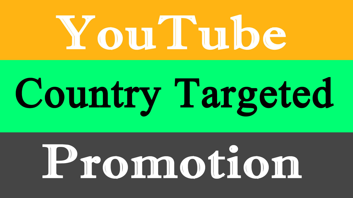 1000 Targeted YouTube video Promotion in USA, UK, Italy, Australia, CANADA Etc via Real Ads 