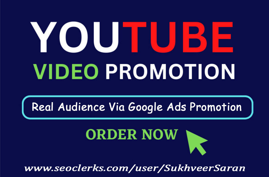 20000 to 25000 YouTube video Audience Via ads Promotion