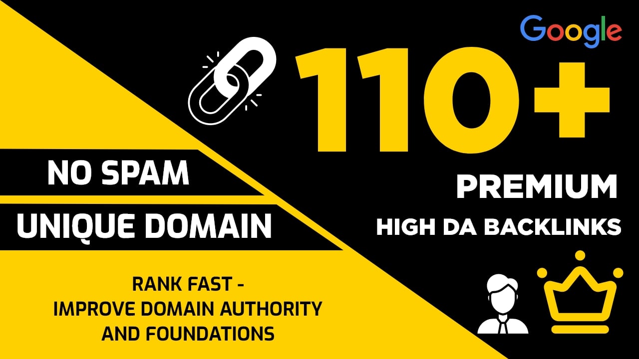 Crush Google Panda/Penguin with 110+ Ferocious DA 50+ Power Backlinks