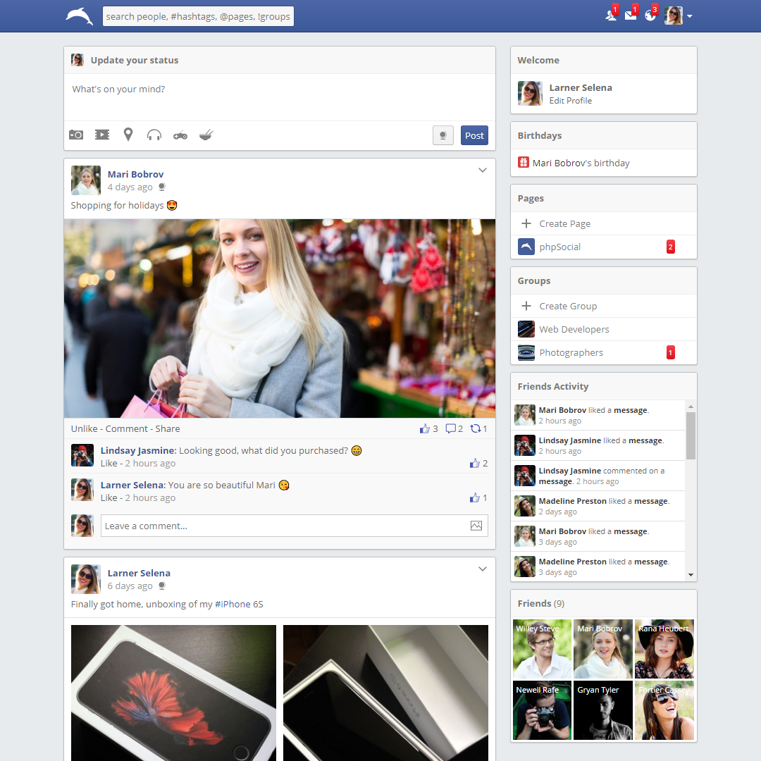 Full FB clone Social Media Website