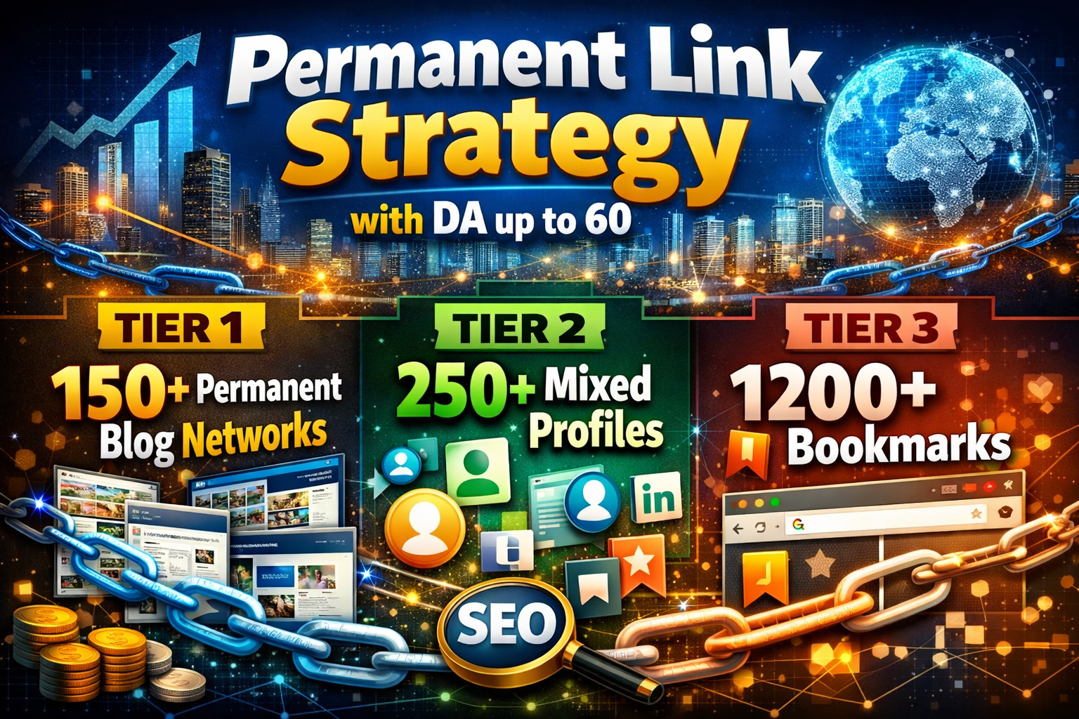 Permanent Link Strategy with PBN, Bookmarks Web 2.0,...