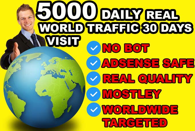 I will send daily worldwide website visitors for 30 days &ndash; real traffic boost