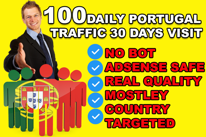 Buy Portugal Website Traffic &ndash; 100 Daily Real Visitors &ndash; Safe, Organic & Fast