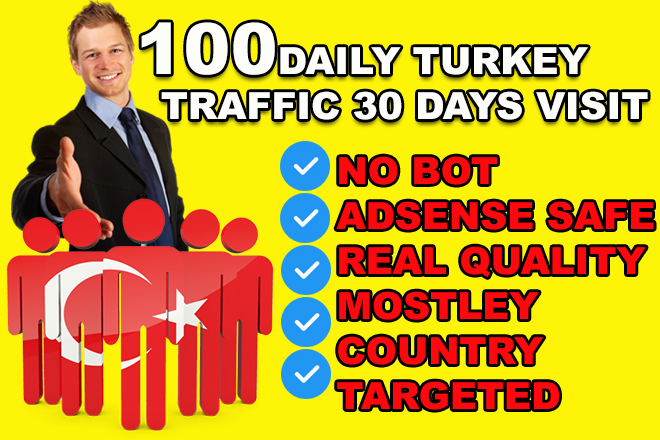 100 Daily Turkey Traffic Real Website Visitors 30 Days