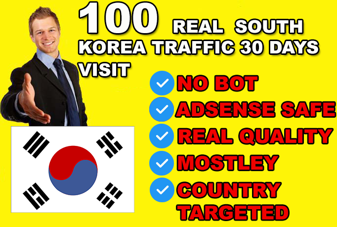 targeted south korea real traffic with low bounce rate