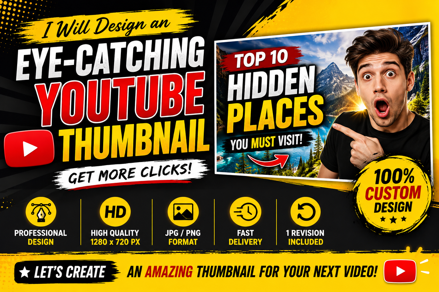 I Will Design an Eye-Catching YouTube Thumbnail