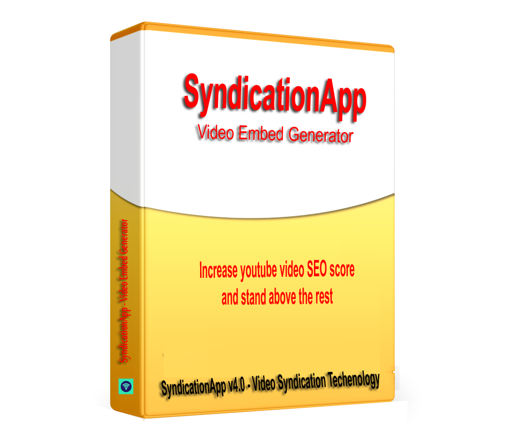 SyndicationApp - Youtube Video SEO Embed generator and backlinks Builder software