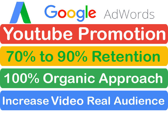 HQ Audience YouTube Video Promotion and Marketing Via Google Adwords