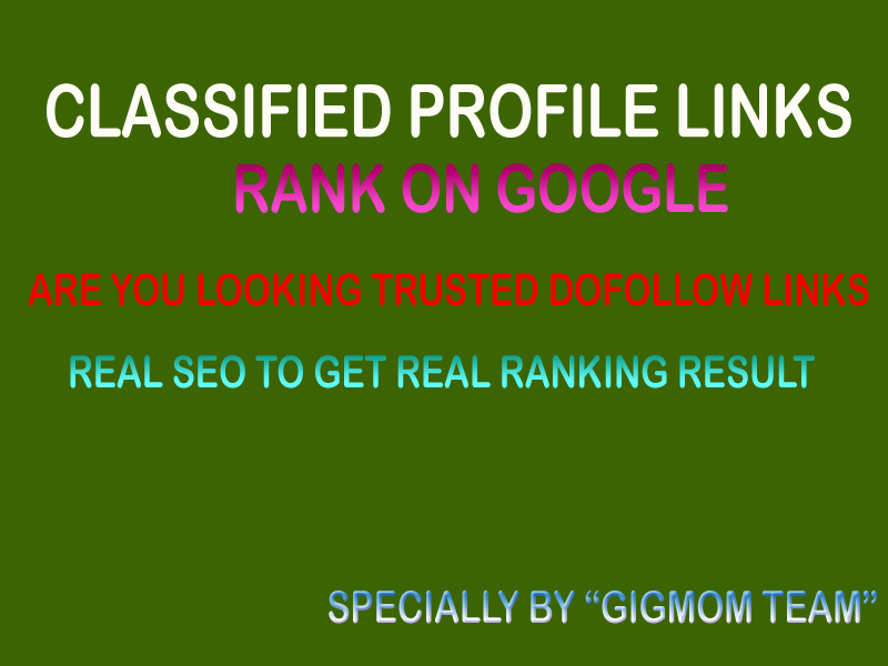 Trusted Dofollow 100 Classified Profile Links to Boost Rank