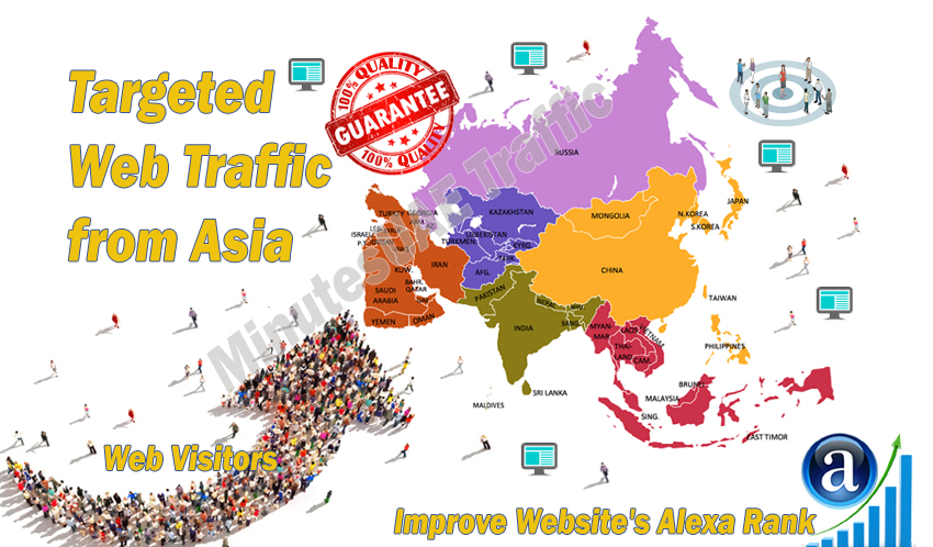 Asian web visitors real targeted Organic web traffic from Asia