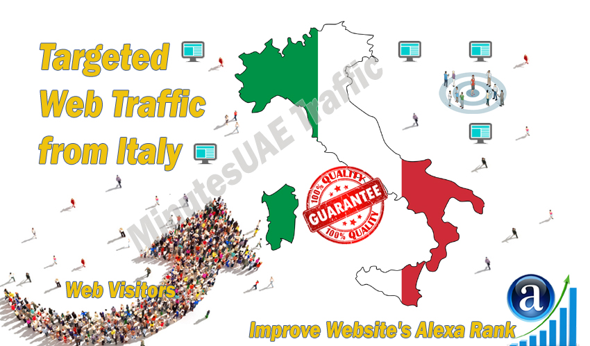 Italian web visitors real targeted Organic web traffic from Italy