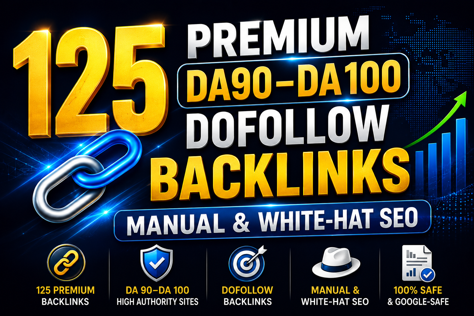 120 Premium DA90&ndash;DA100 Dofollow Backlinks | Manual & White-Hat SEO 