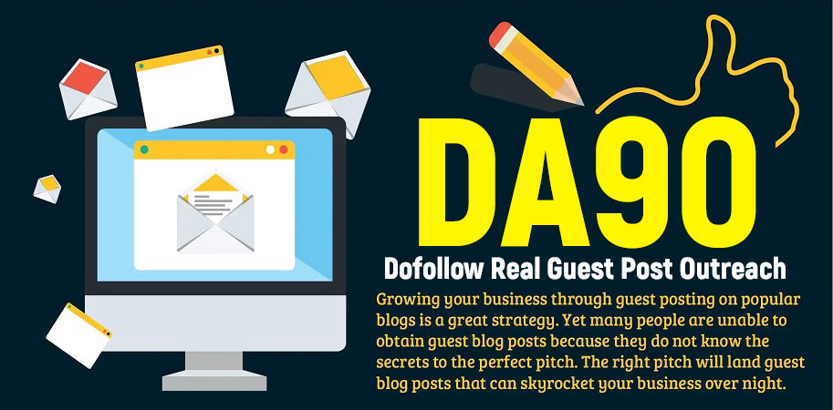 Publish a Guest Post on DA90 Site